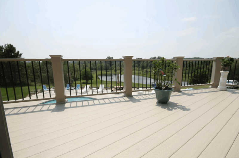 Spacious deck with scenic view