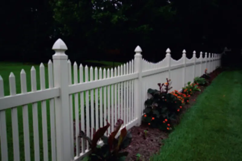 White picket fence with flowers