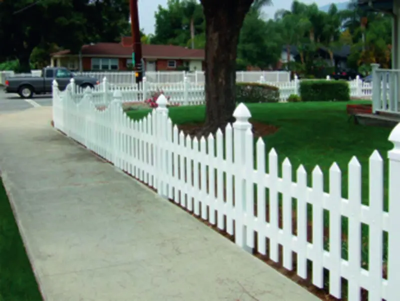 White picket fence residential area