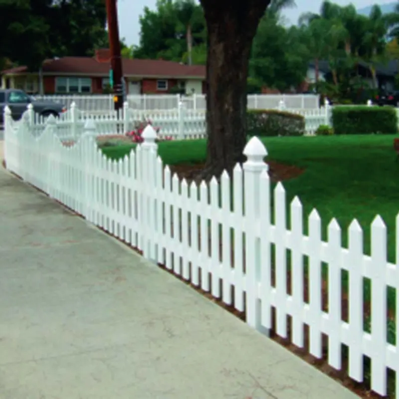 White picket fence residential area