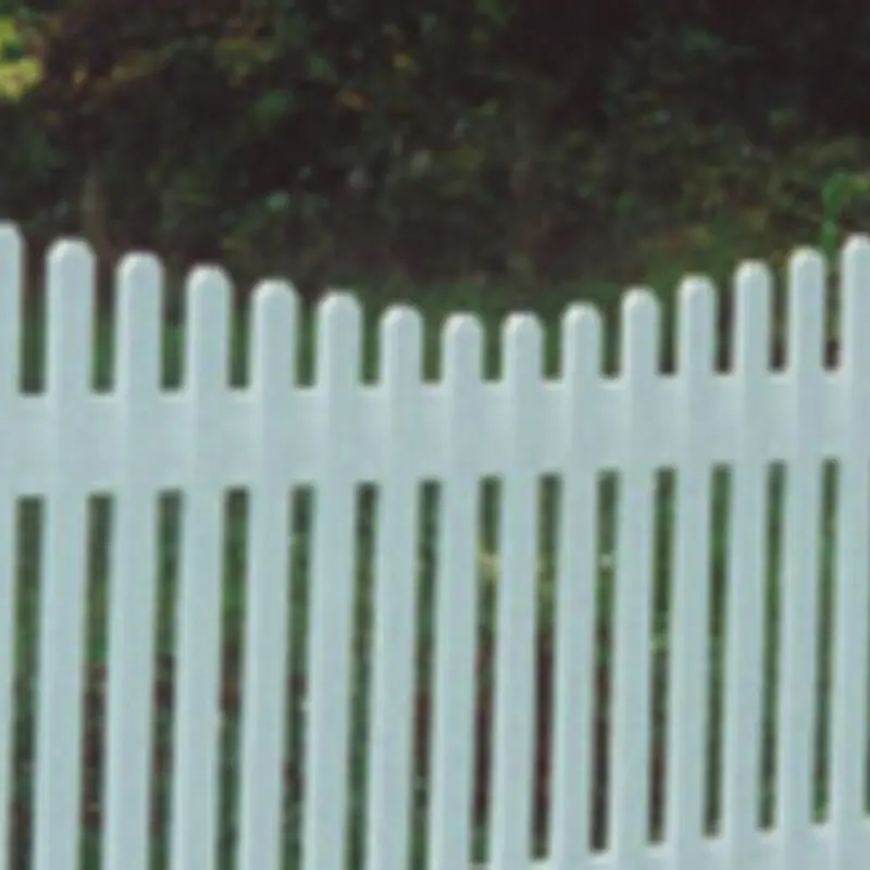 White picket fence outdoor installation