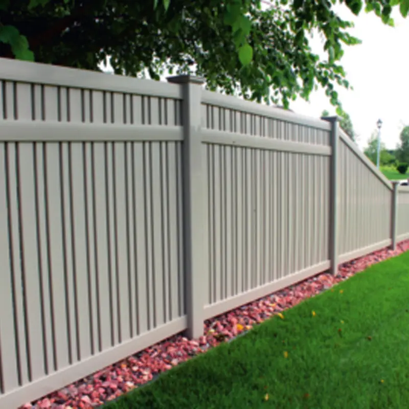 Vinyl privacy fence residential yard