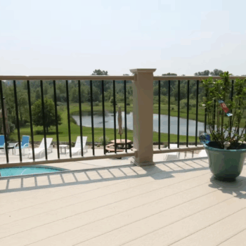 Outdoor deck with scenic view