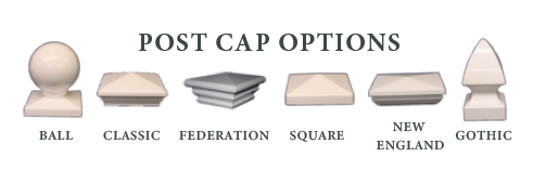 Fence post cap style options